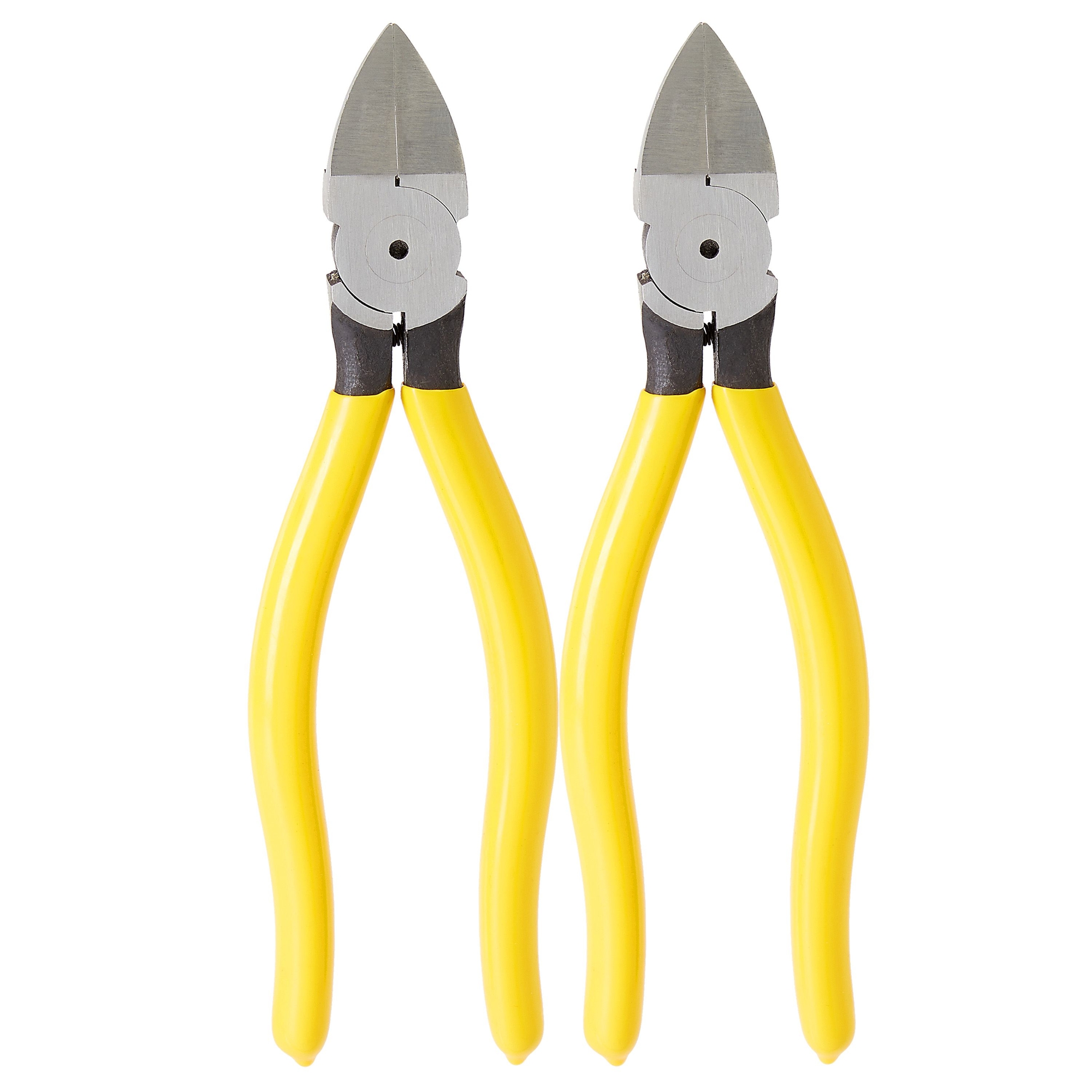 2 Pack CR-V Wire Flush Cutters, Soft Wire Side Cutters for Jewelry Making  (Yellow, 7.5 Inch)